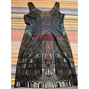 Muse Dress Multicolor Geometric Print Sleeveless‎ Women's Size 14